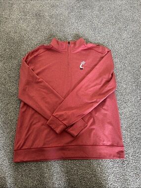 Cutter & Buck Men's Half-Zip Pullover - Brick Red